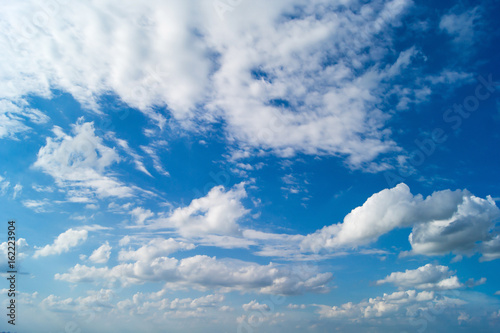 Blue sky with white clouds Clear sky.