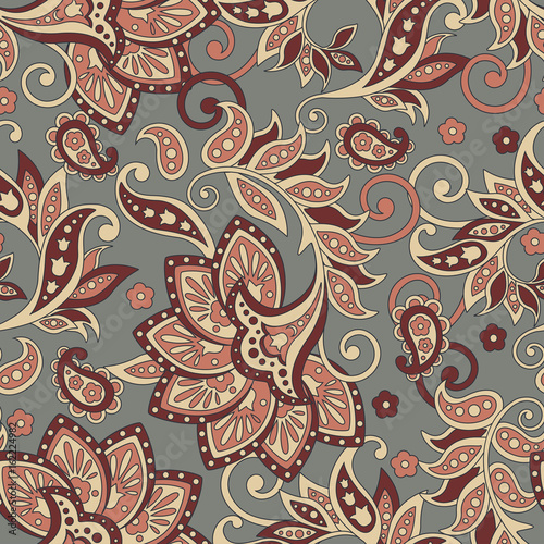 seamless floral vintage background. Vector pattern