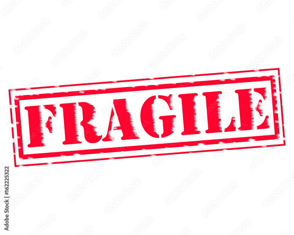 FRAGILE RED Stamp Text on white backgroud FRAGILE RED Stamp Text on white backgroud