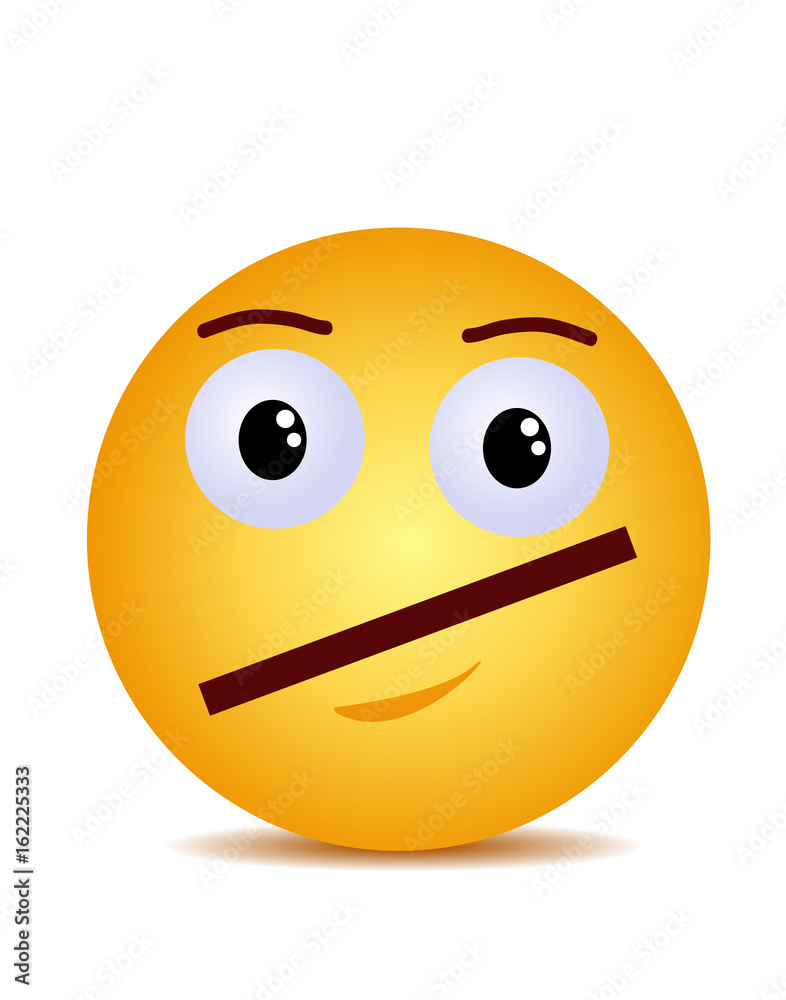 Fototapeta premium Modern yellow laughing happy smile