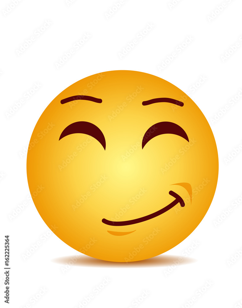 Fototapeta premium Modern yellow laughing happy smile