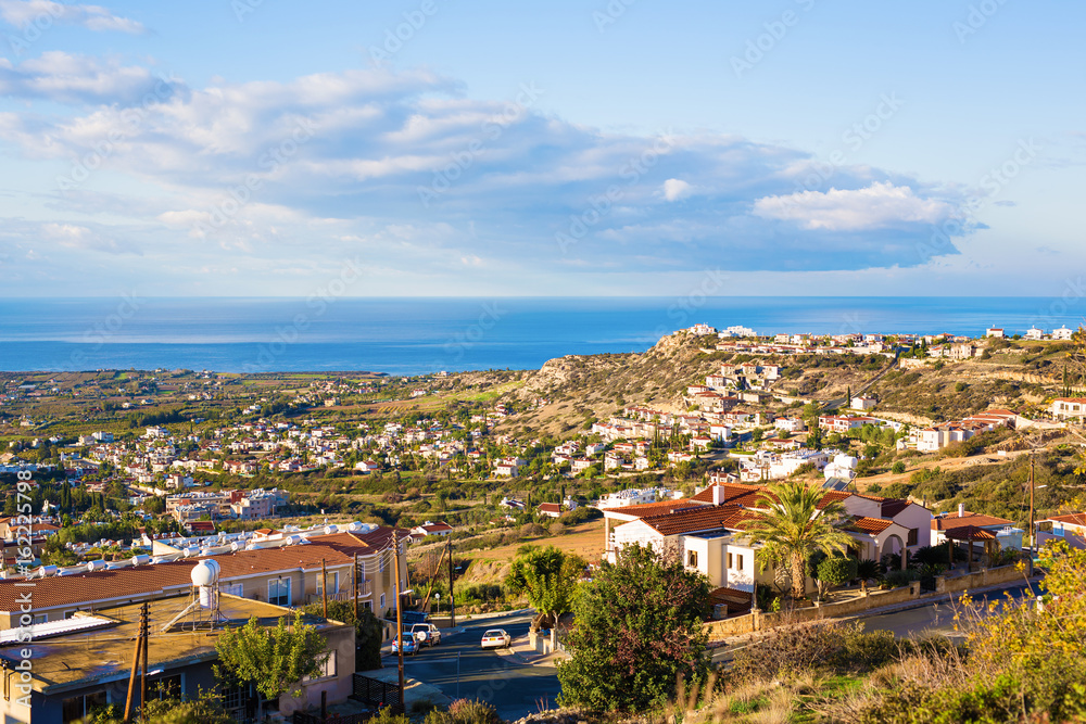 panoramic view of the village in Cyprus.