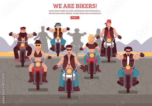 Bikers Background Illustration