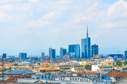 Aerial view of Milan  Italy