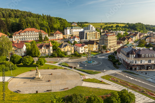 Aerial view of Spa Luhacovice, Zlin region, Moravia, Czech Republic photo
