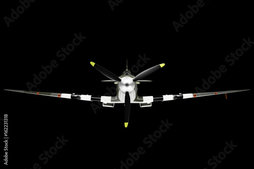 Plakat Spitfire head on on Black