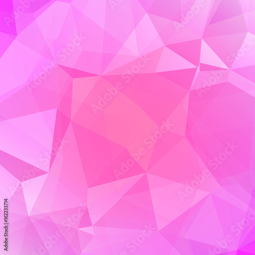Gradient abstract square triangle background. Tender rose polygonal backdrop for business presentation. Soft gradient color transition for mobile application and web. Trendy geometric colorful banner.