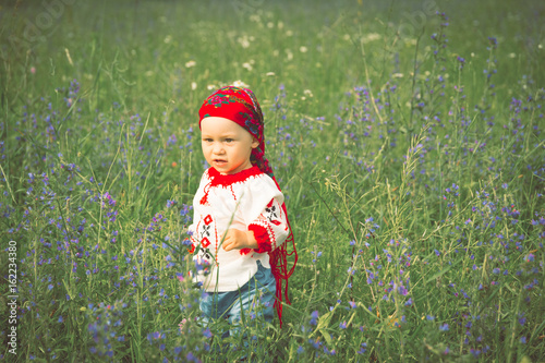 Cute toddler girl with funn...
