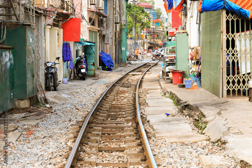 Hanoi Alley and Train Tracks - Vietnam
