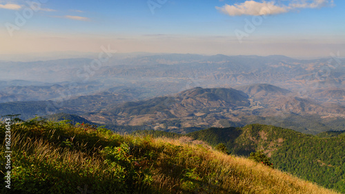 Fototapeta Naklejka Na Ścianę i Meble -  Hills on blue sky.