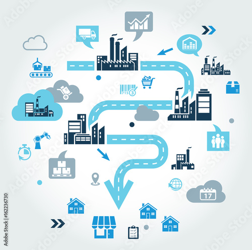 Company Logistics Concept Vector