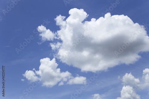 Blue sky with beautiful clouds. © popetorn