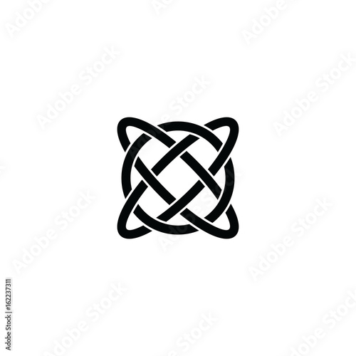 overlapping line floral shape - celtic theme sign