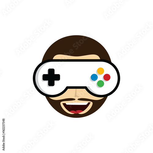 game guru - master gamer - video game theme logo - logotype vector