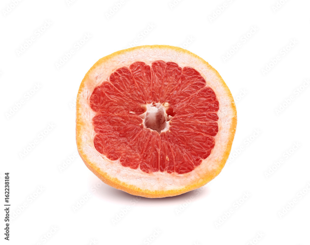 Ripe red grapefruit isolated on white background Ripe red grapefruit isolated on white background
