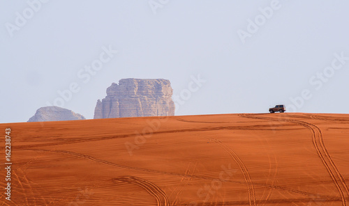 Car, desert, mountain