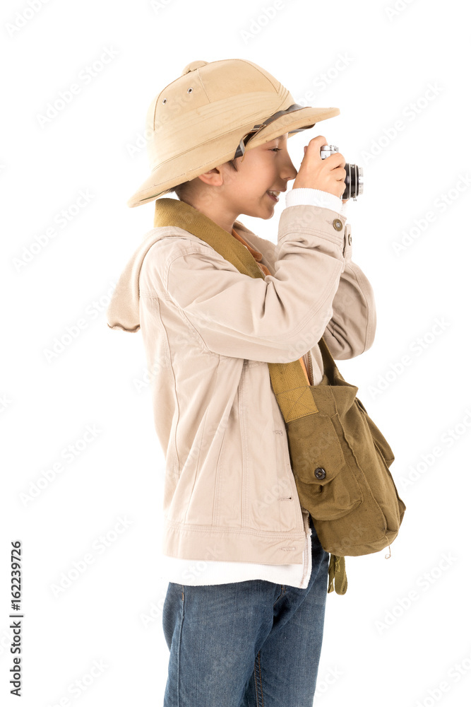Boy in safari clothes Boy in safari clothes