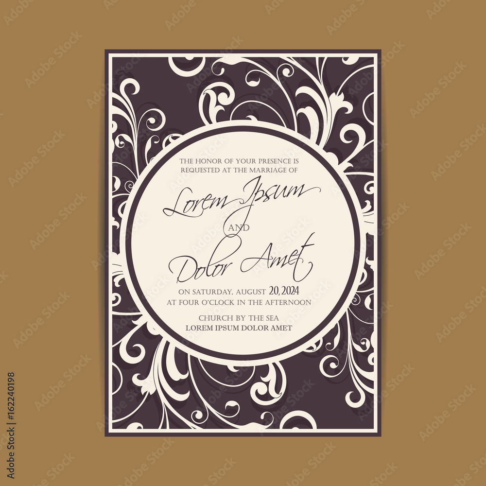 Wedding invitation and save the date cards