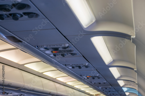 During the flight, passengers see an indication of the need to fasten the seat belt. No smoking.