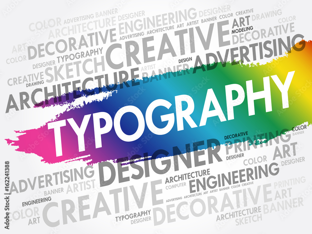 TYPOGRAPHY word cloud, business concept