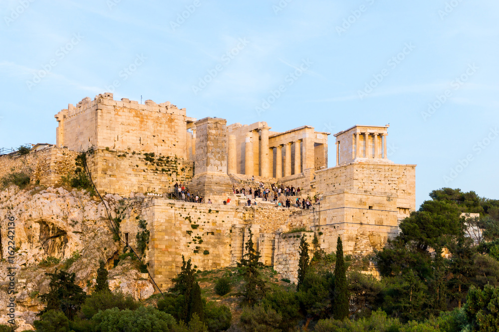 ATHENS, GREECE - May 3, 2017: Street view of old buildings in Athens.