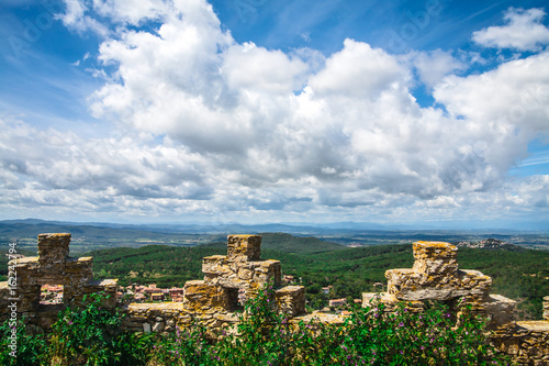 View from the Begur hill, Costa Brava, Spain photo