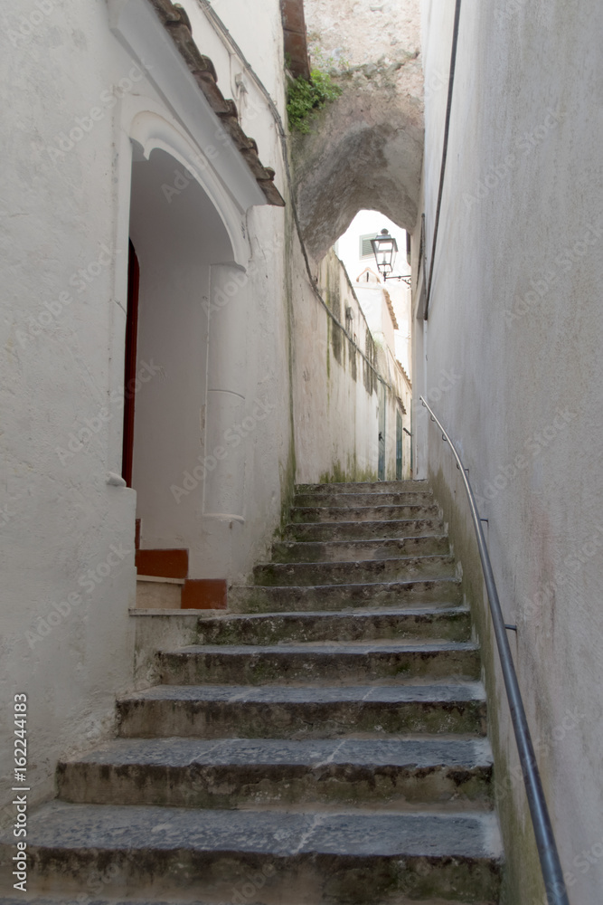 Flight of steps at Italian narrow street