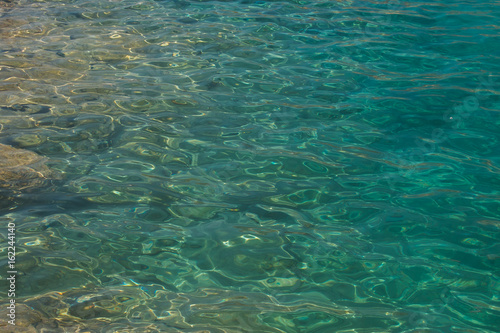 Sfondo con acqua cristallina nel mare del Gargano