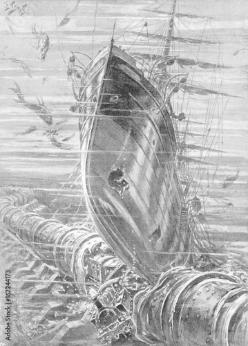 Chunnel - Lanos - Sea Floor. Date: 1905 photo