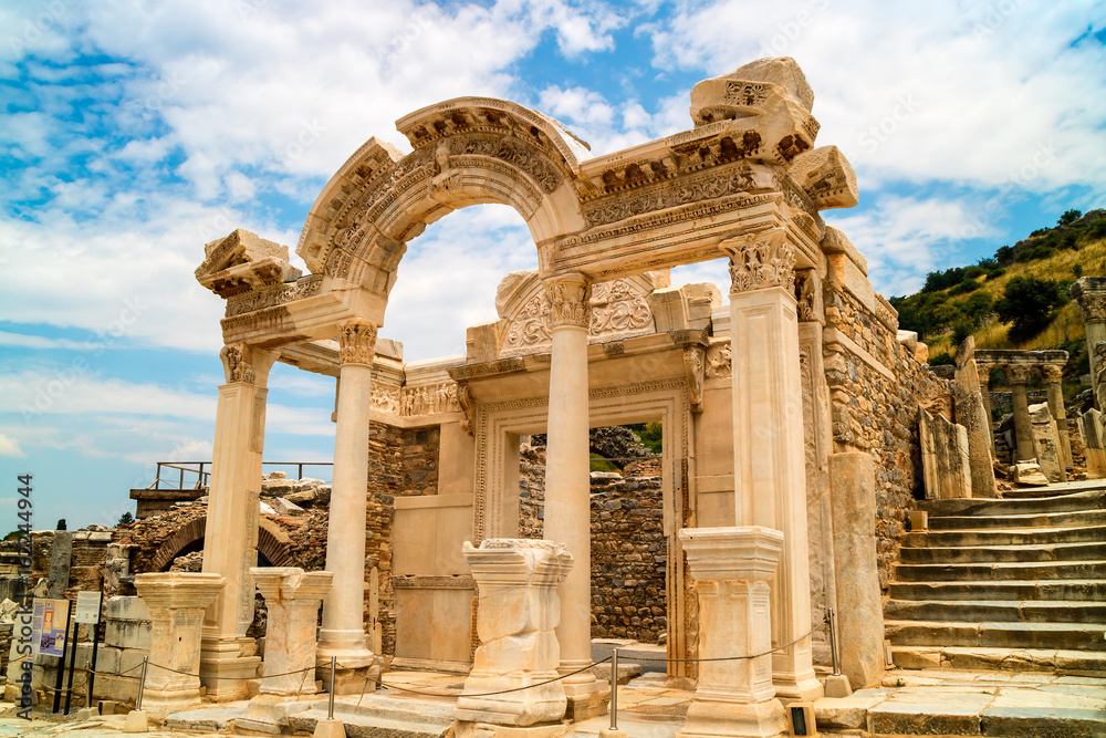 Fototapeta premium Temple of Hadrian at the Ephesus archaeological site in Turkey.