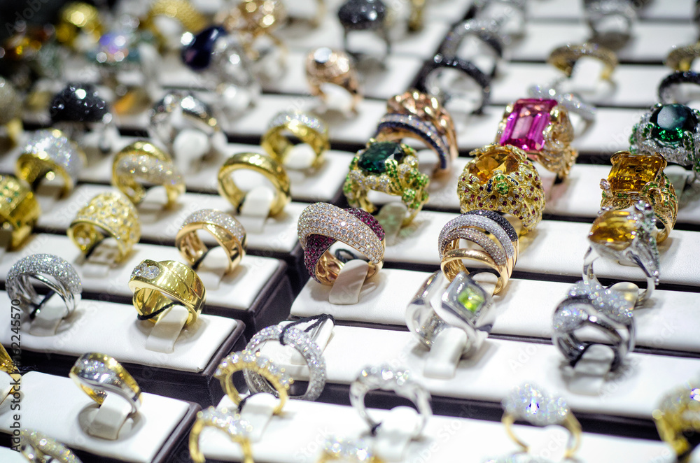 Dubai Gold Souk jewelery ring market Stock Photo | Adobe Stock