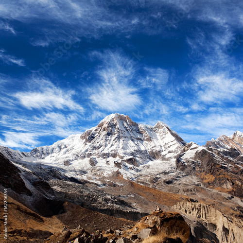 Mount Annapurna view from Annapurna base camp in the Nepal Himalaya