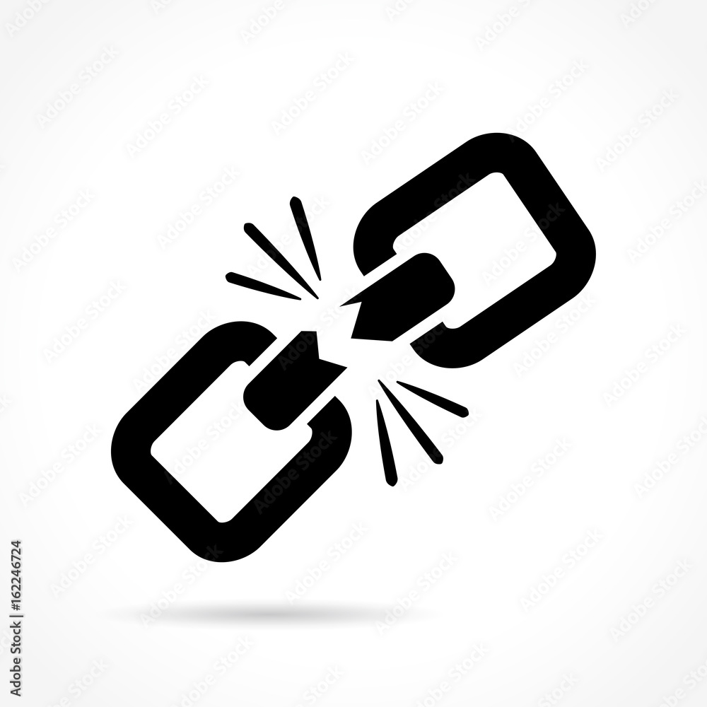 broken chain icon Stock Vector Adobe Stock