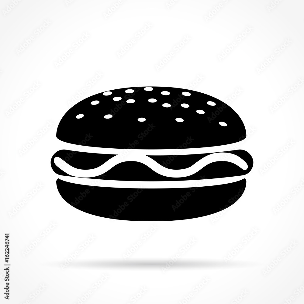 burger icon on white background burger icon on white background