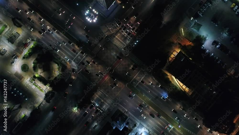 Top View of Faria Lima x Juscelino Kubitschek avenue in Sao Paulo, Brazil Top View of Faria Lima x Juscelino Kubitschek avenue in Sao Paulo, Brazil