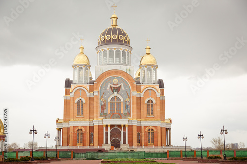 Orthodox cathedral in Kiev. Religious building in Ukraine