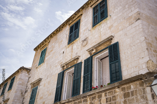 Croatian Dubrovnik old shutter windows © kunioski