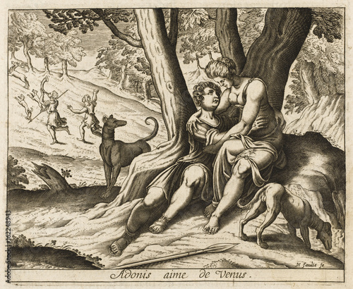 Obraz na płótnie Aphrodite and Adonis