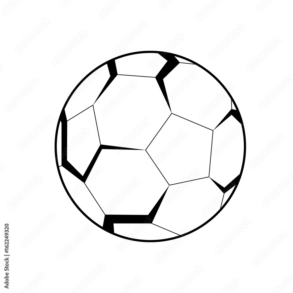 Fototapeta premium 3D emblem of football (soccer) ball.