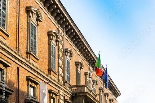 Traditional antique city building in Milan