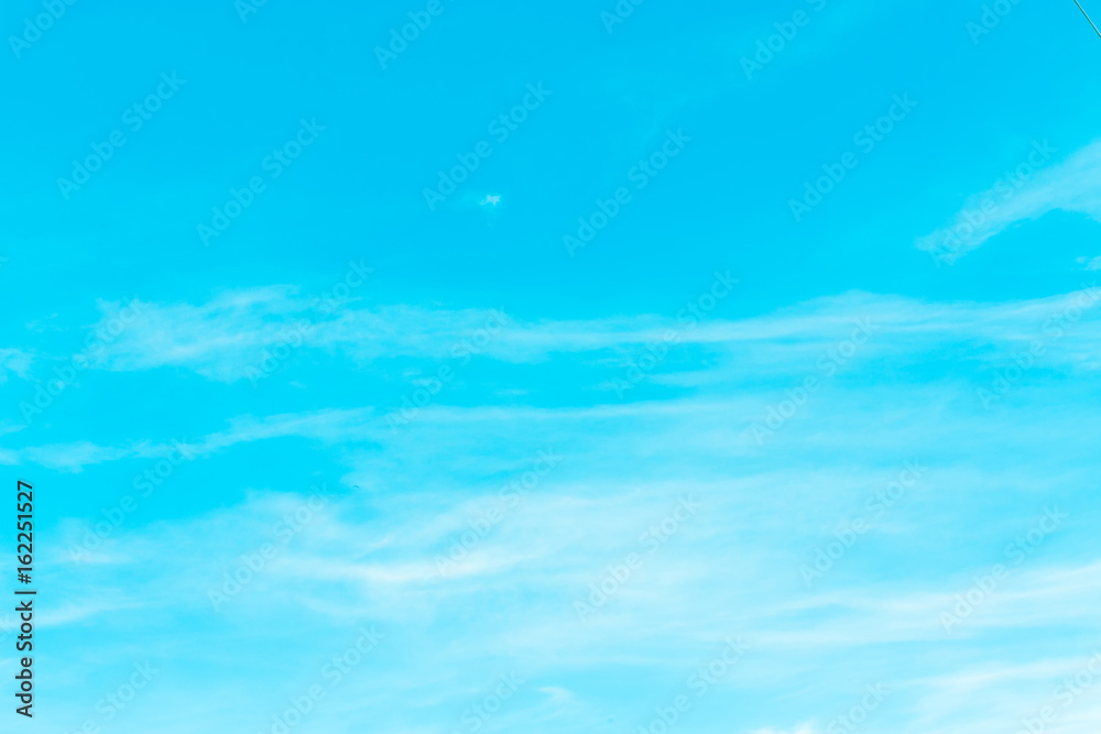 Blue backdrop in the air Blue backdrop in the air