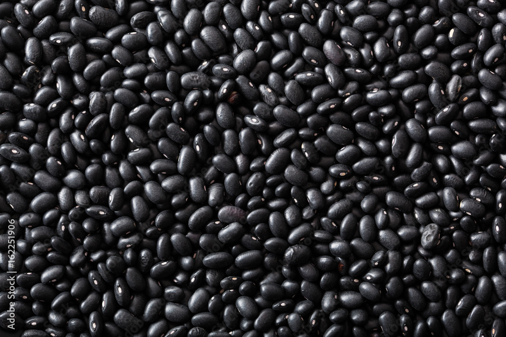 black turtle beans legumes background