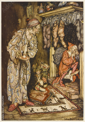 Fotografie Santa Up Chimney - 20th century. Date: 1823