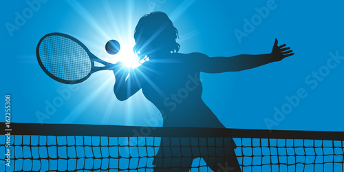 tennis - féminin - match - championne - tenniswoman