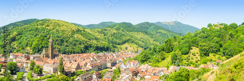 Obraz na płótnie Panorama of Thann, France w salonie