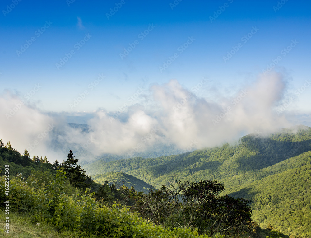 Great Smoky Mountains as seen from the Blue Ridge Parkway