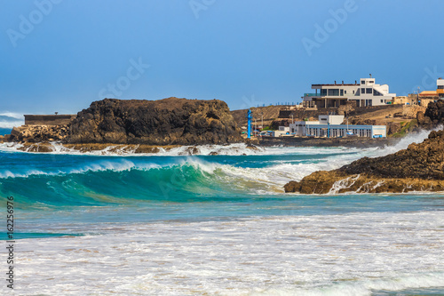 Beach in El Cotillo village in Fuerteventura island, Spain