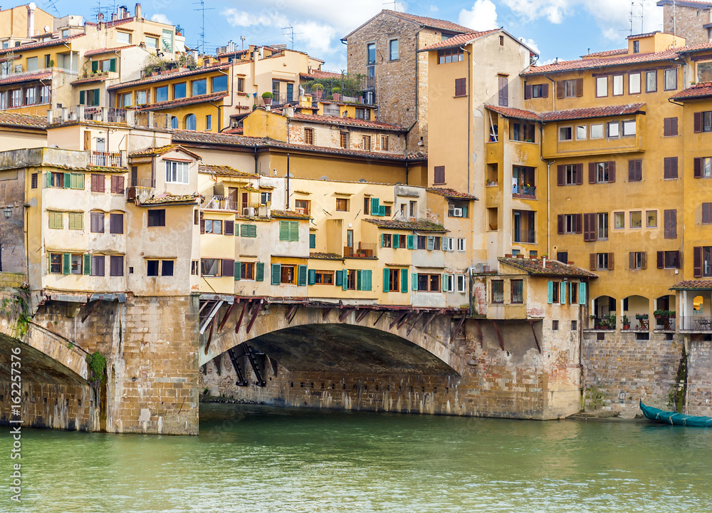 Detail of medieval Ponte Vecchio bridge