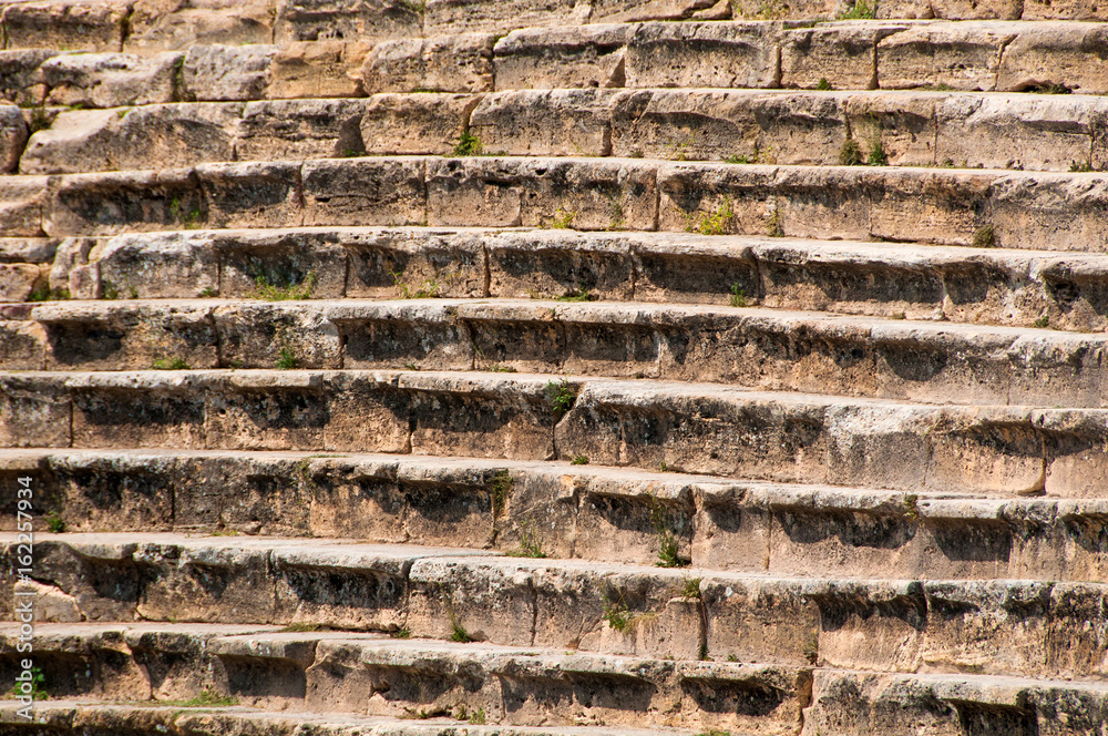Background from the steps of the ancient ruins of Hierapolis Background from the steps of the ancient ruins of Hierapolis