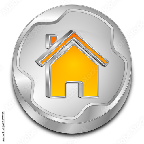 Home Button - 3D illustration